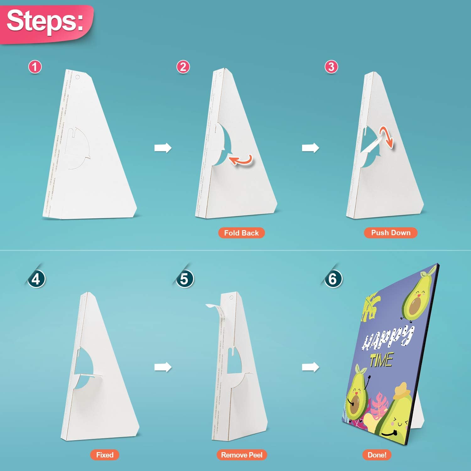 Lineco Self Stick Easel Backs 12 Inch Pack of 25 White