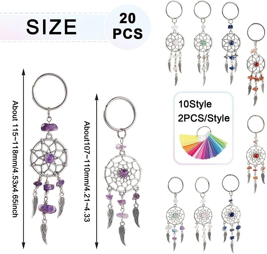 20Pcs Dream Catcher Charms Wall Decor