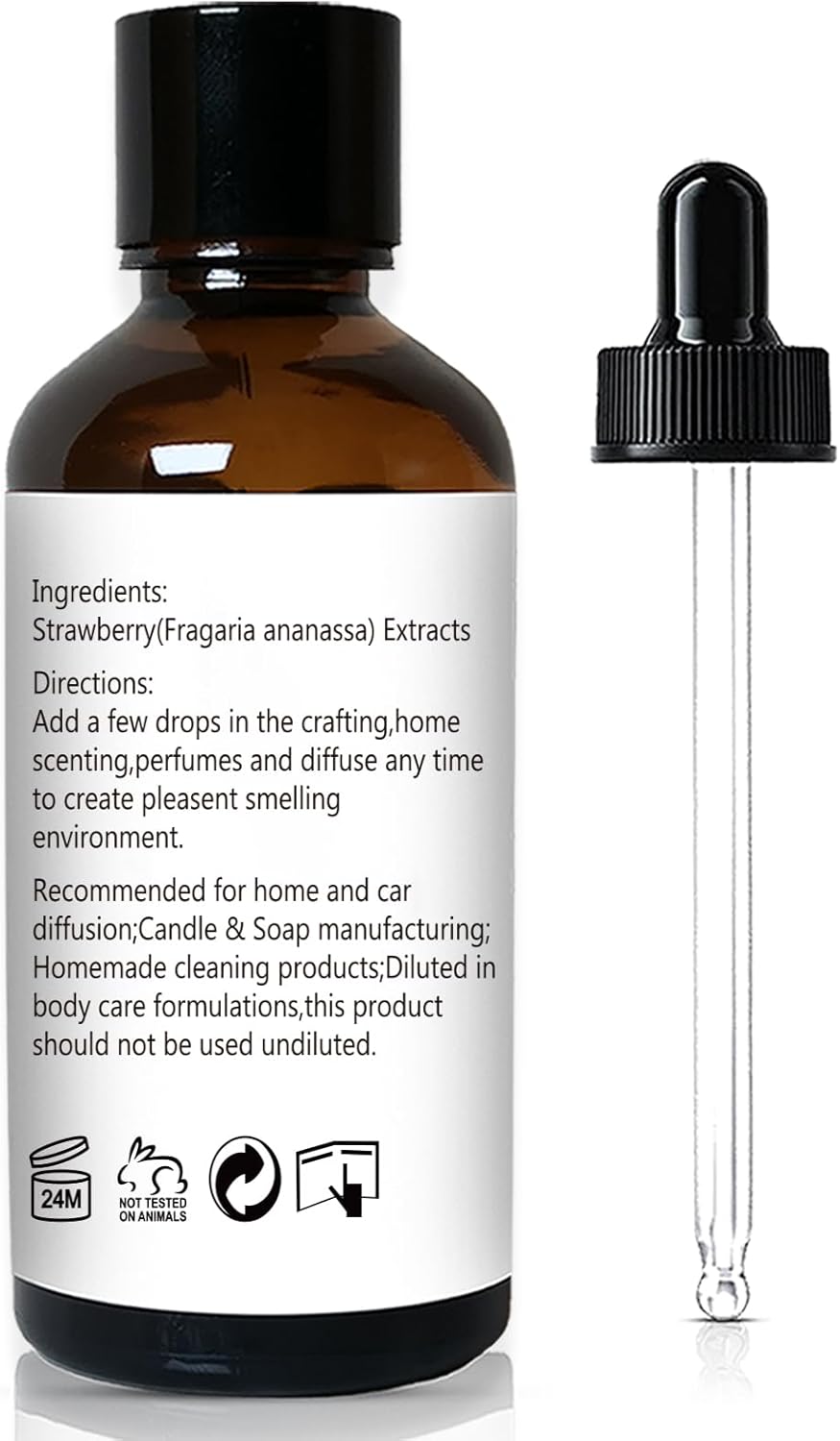 Strawberry Fragrance Oil - 1 oz for Candles Soaps Diffusers