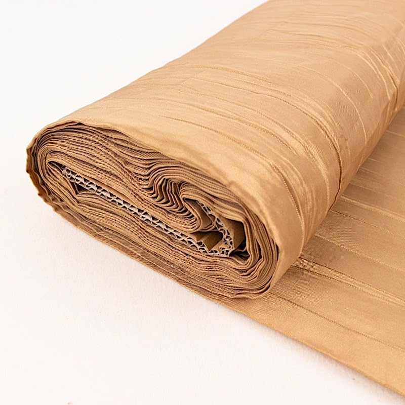 Balsa Circle 54in x 10yd Gold Crinkled Taffeta Fabric Bolt