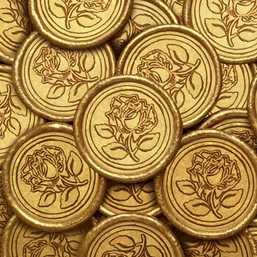 100Pcs Rose Style Adhesive Wax Seals for Envelopes