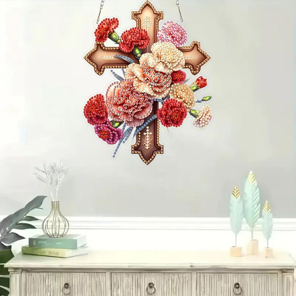 Beautiful Flower Cross Bird Diamond Art Kit 5D DIY