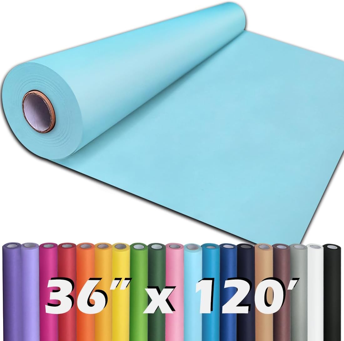 PerkHomy 36 x 120 Light Blue Kraft Paper Roll