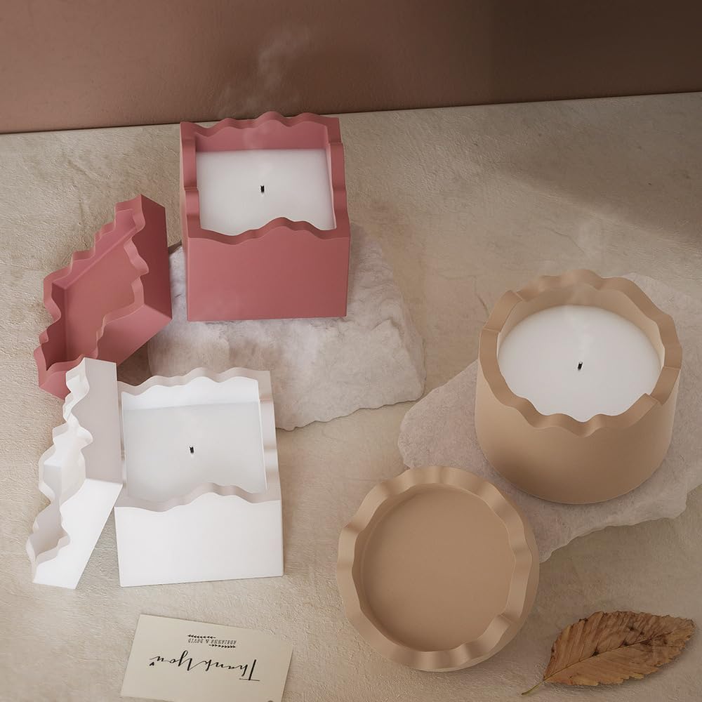 Square Cup Silicone Mold for Candle Jar and Resin Crafts