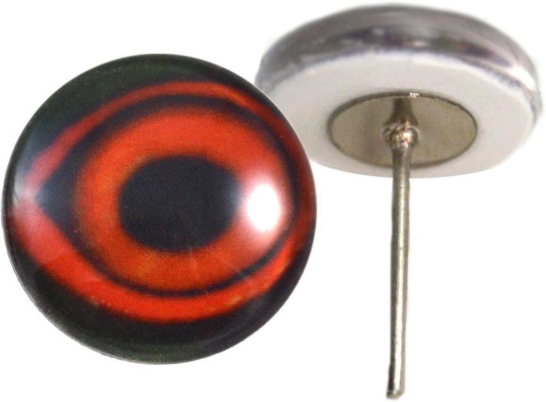Duck Glass Eyes On Wire Pin Posts for Felt Doll Crafting