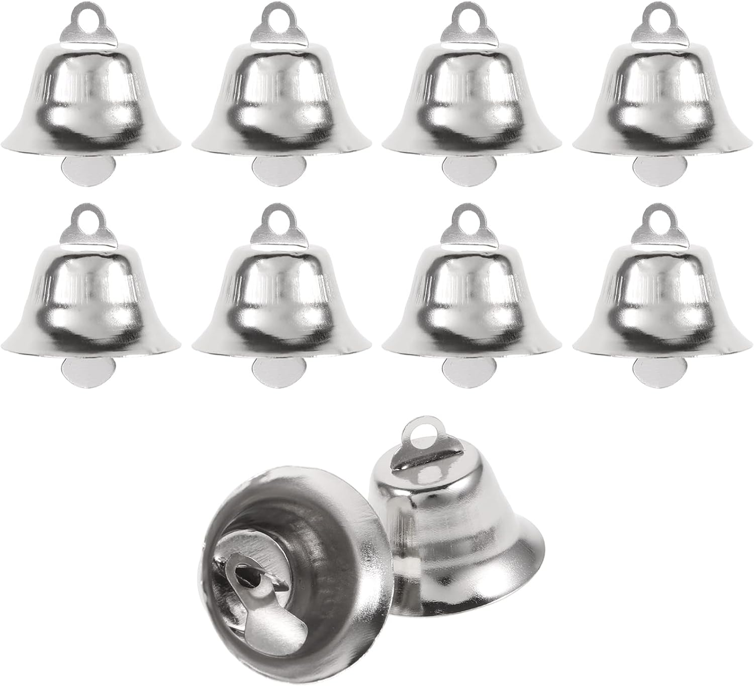 SUPVOX Craft Bells 20pcs Mini Silver Wind Chimes