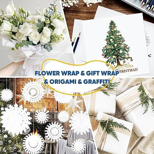 36 x 3600 White Kraft Paper Roll for Art and Craft Projects