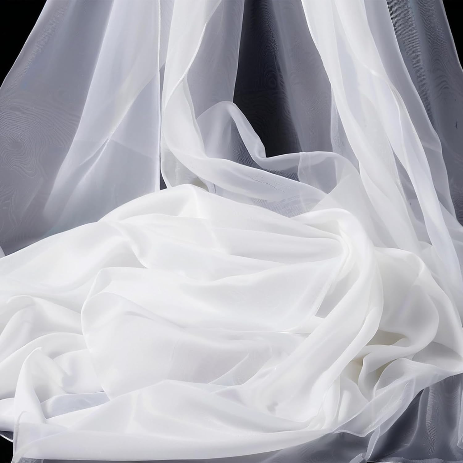 CANIPHA Organza Sheer Fabric for Bridal Decor 72x59in