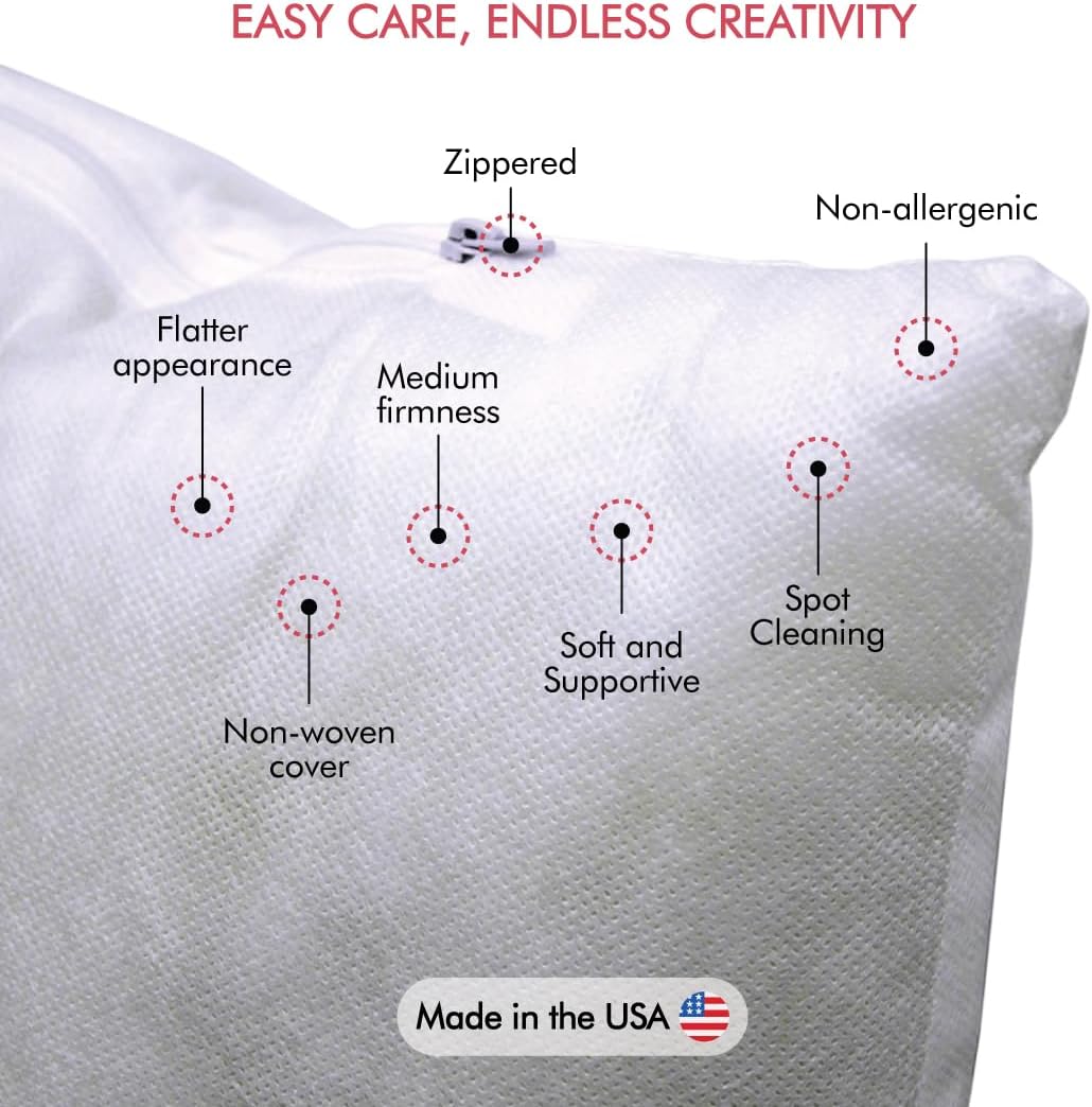 Fairfield Poly-Fil Basic Pillow Inserts 2 Pack 24x24 White