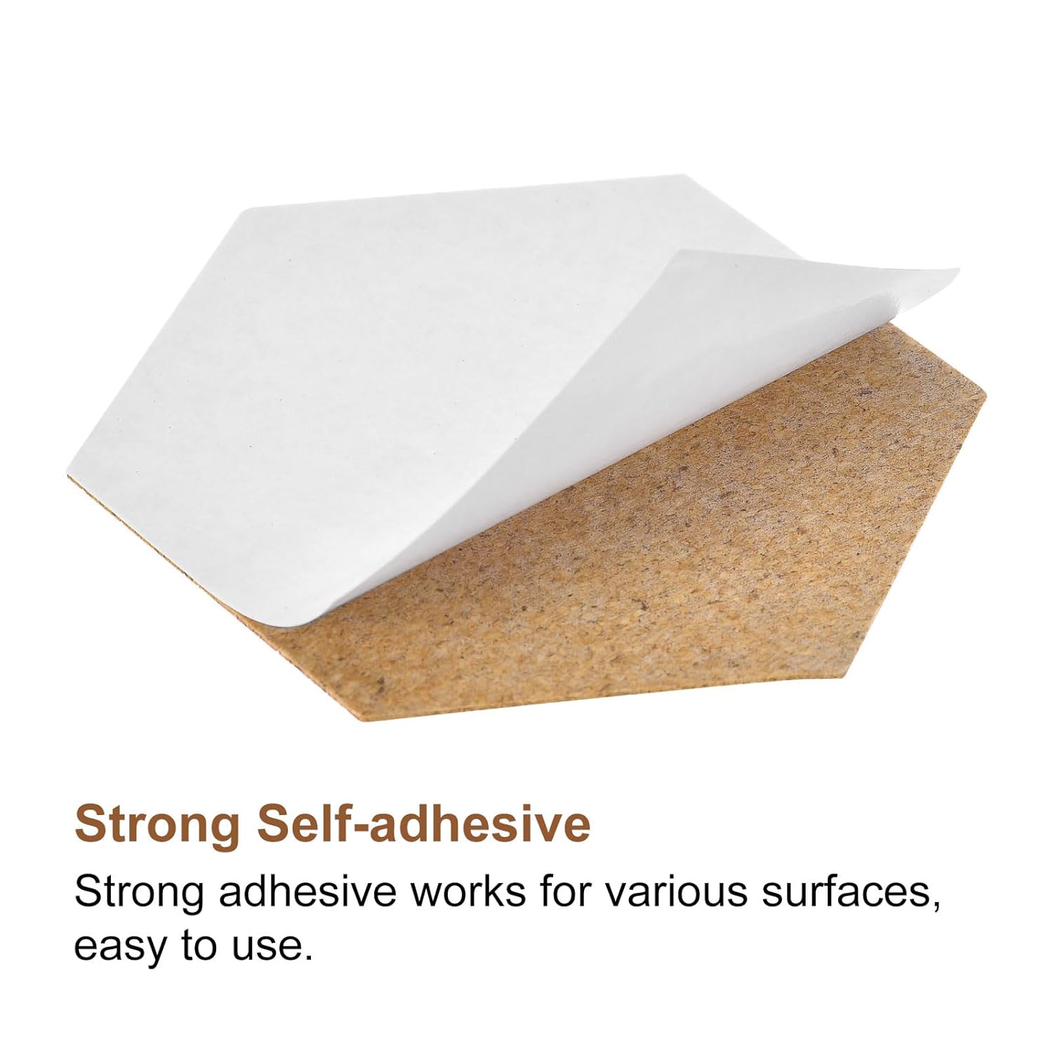 Uxcell 100Pcs 4 Inch Hexagon Cork Sheets with Adhesive Back