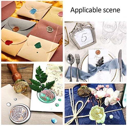 PH PandaHall Spider Web Wax Seal Stamp for Halloween and Party Invitations