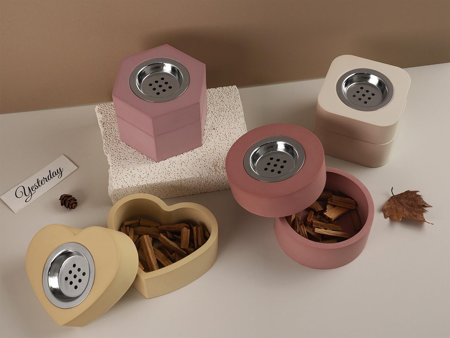 Heart Shaped Incense Holder Resin Silicone Mold Set