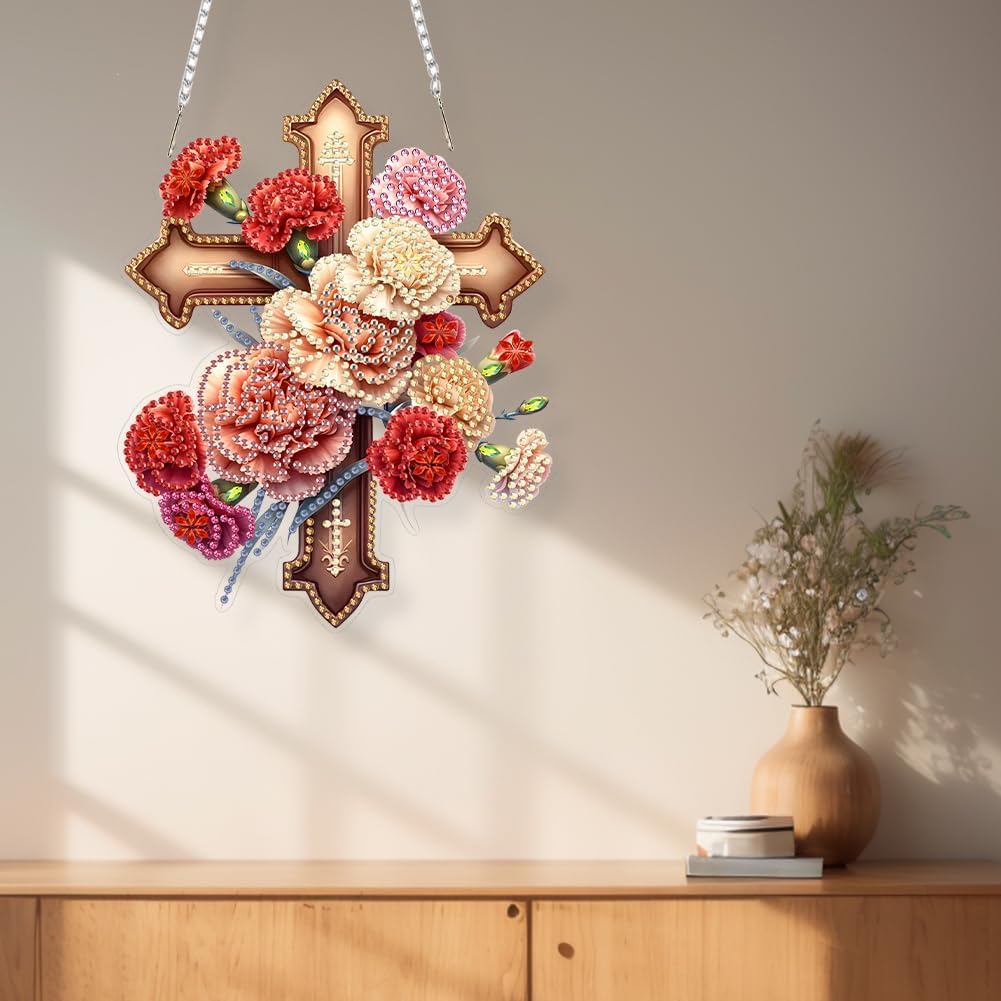 Beautiful Flower Cross Bird Diamond Art Kit 5D DIY