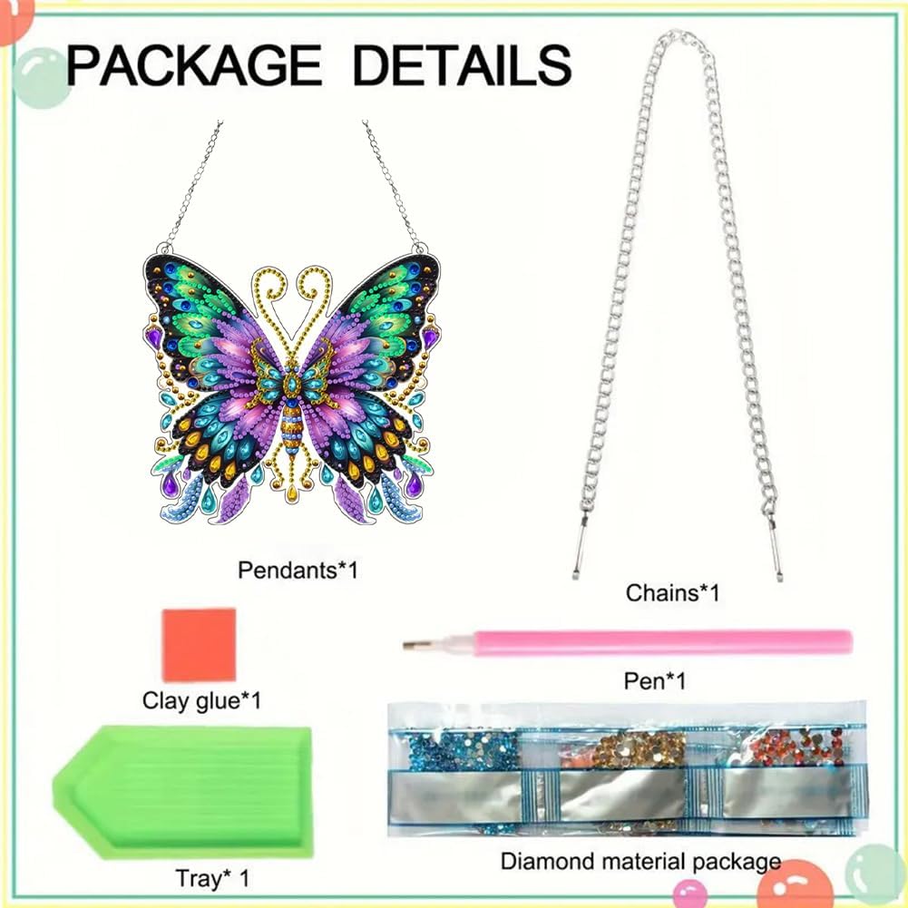 5D Diamond Art Kit for Butterfly Pendant