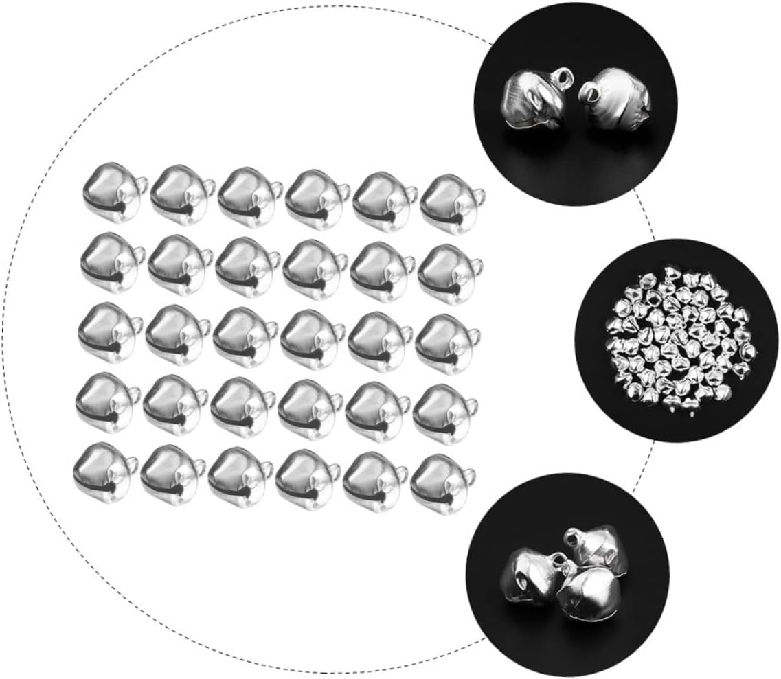 200pcs Silver Christmas Tree Bells for Holiday Decor