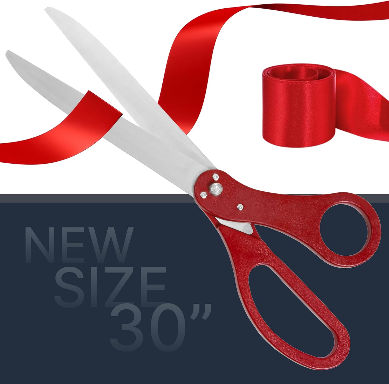 Big Ribbon Cutting Ceremony Kit 30 Inch Red Scissors