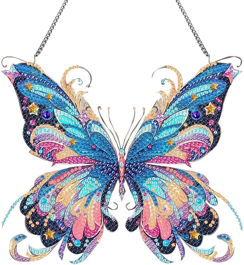 Charming Butterfly Diamond Art Kit 5D Crystal Hanging Ornament