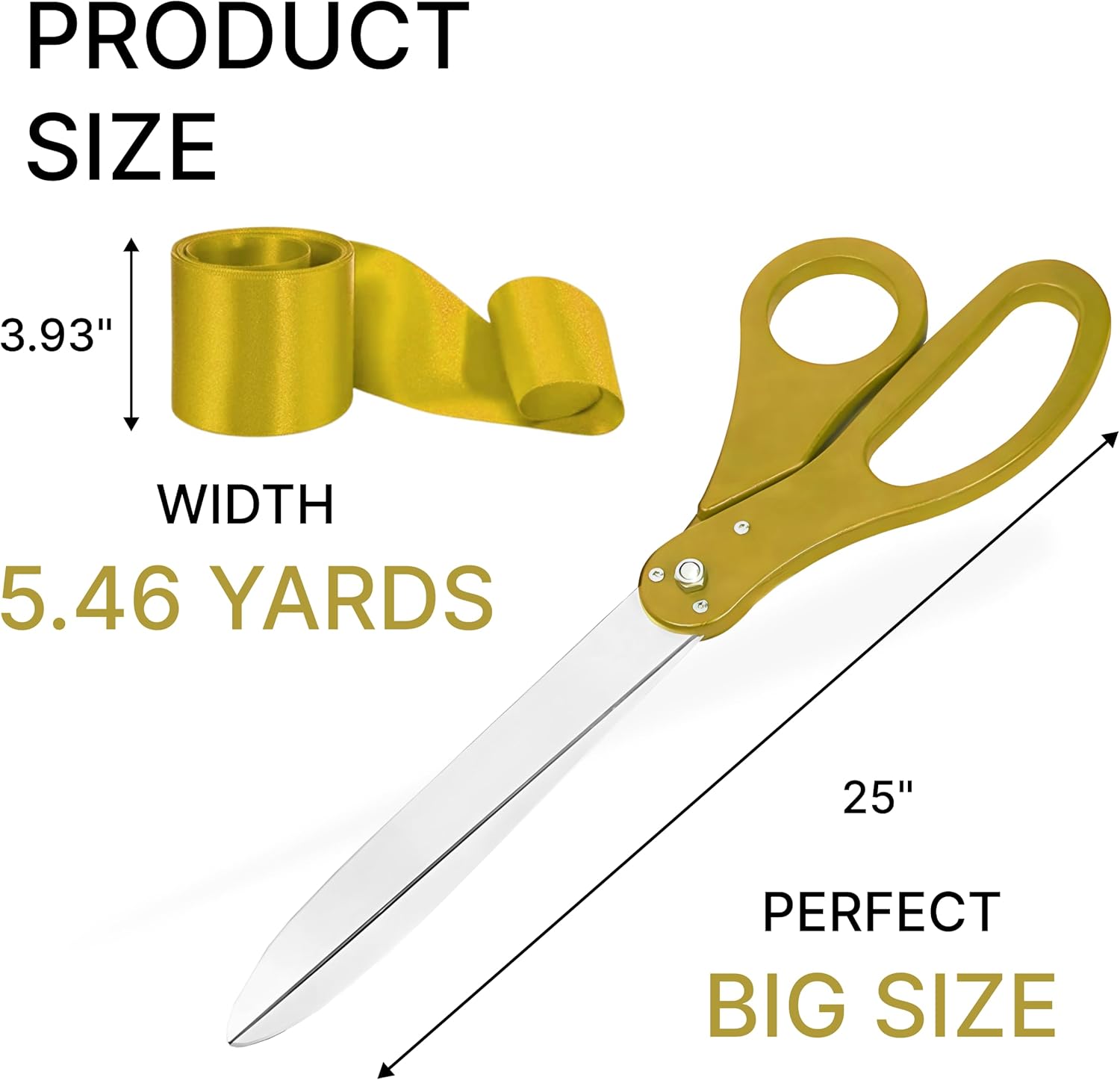 Giant Gold Scissors for Ribbon Cutting Ceremony 25 Inch