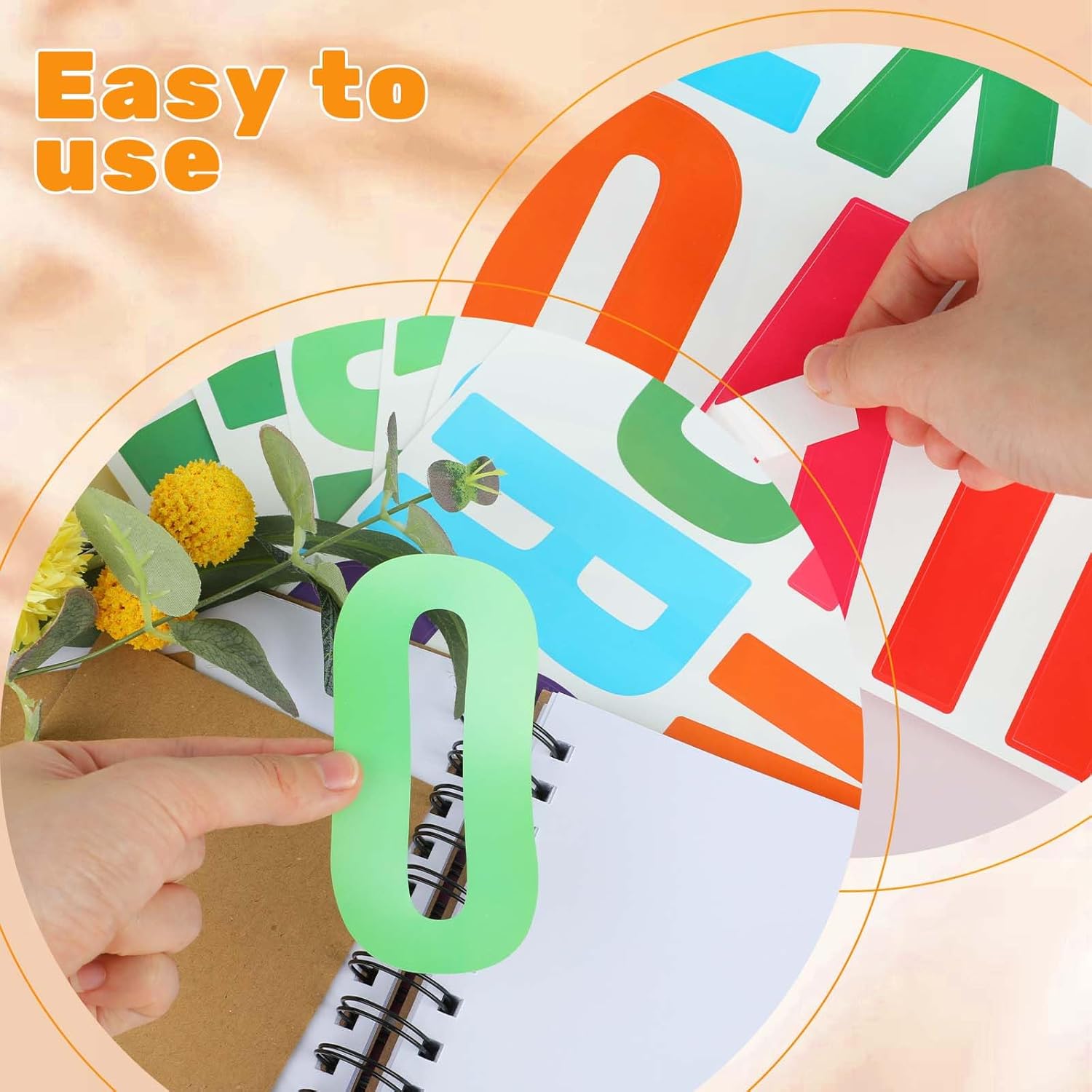 102PCS Large Letter Stickers for Decor and Signage
