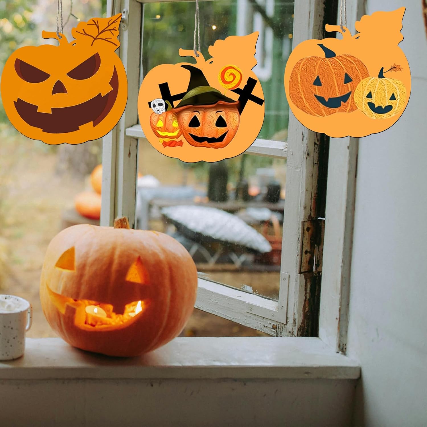 7 Inch Unfinished Wooden Pumpkins Set of 10