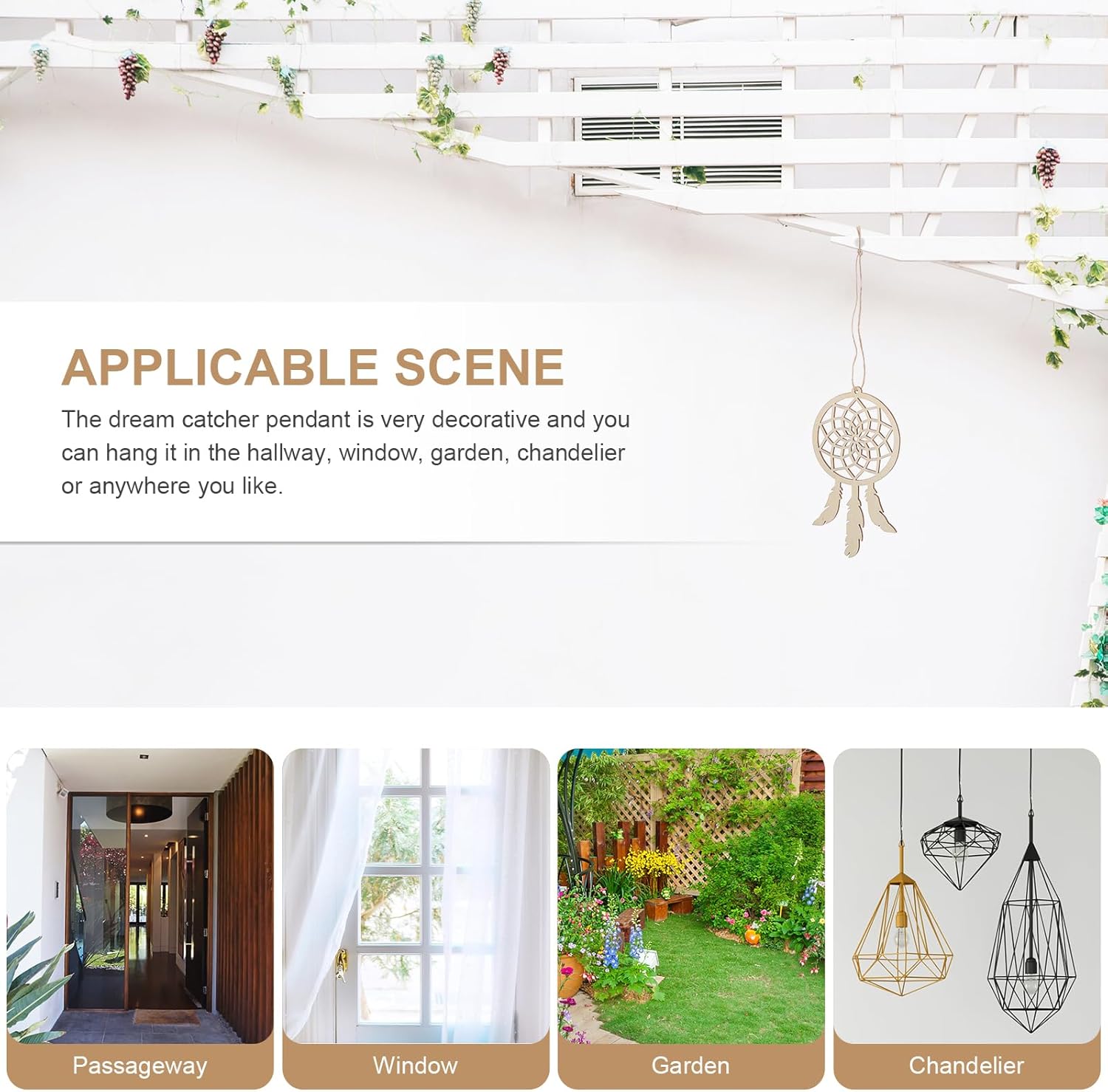 Garneck 20 Pcs Mini Dream Catcher Wood Craft DIY Kit