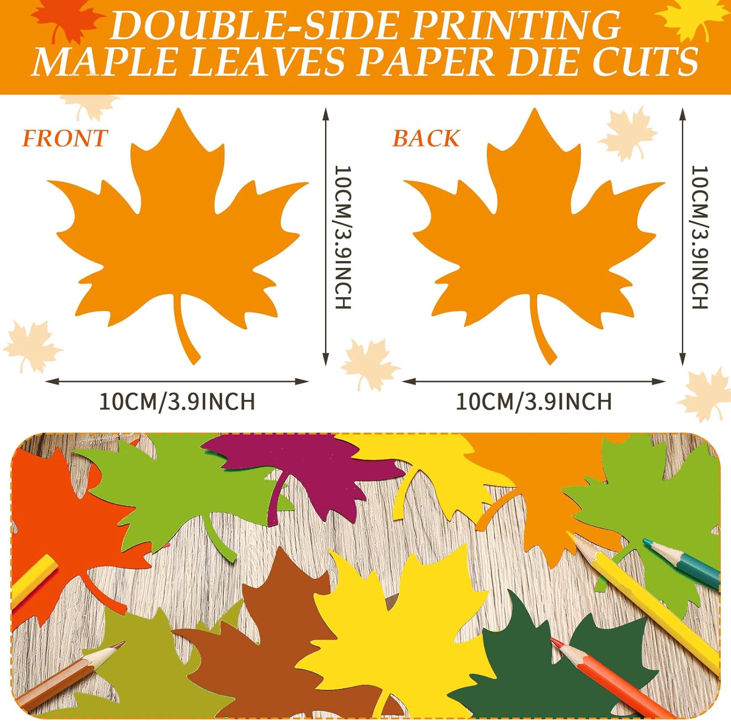 Kisston 360 Pcs Fall Leaf Cutouts for Bulletin Board