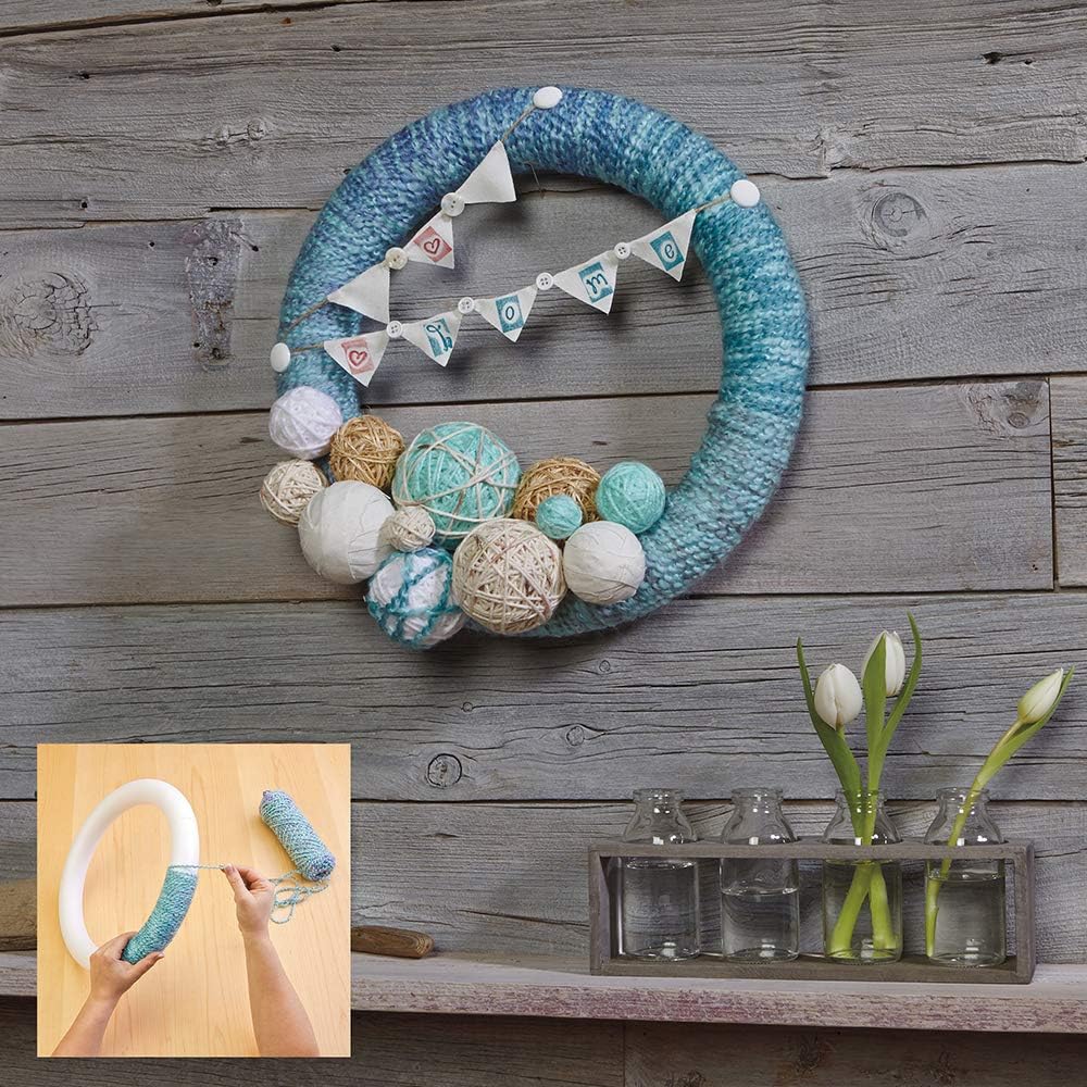 FloraCraft Extruded Craft Foam Wreath 17x117 Inch White