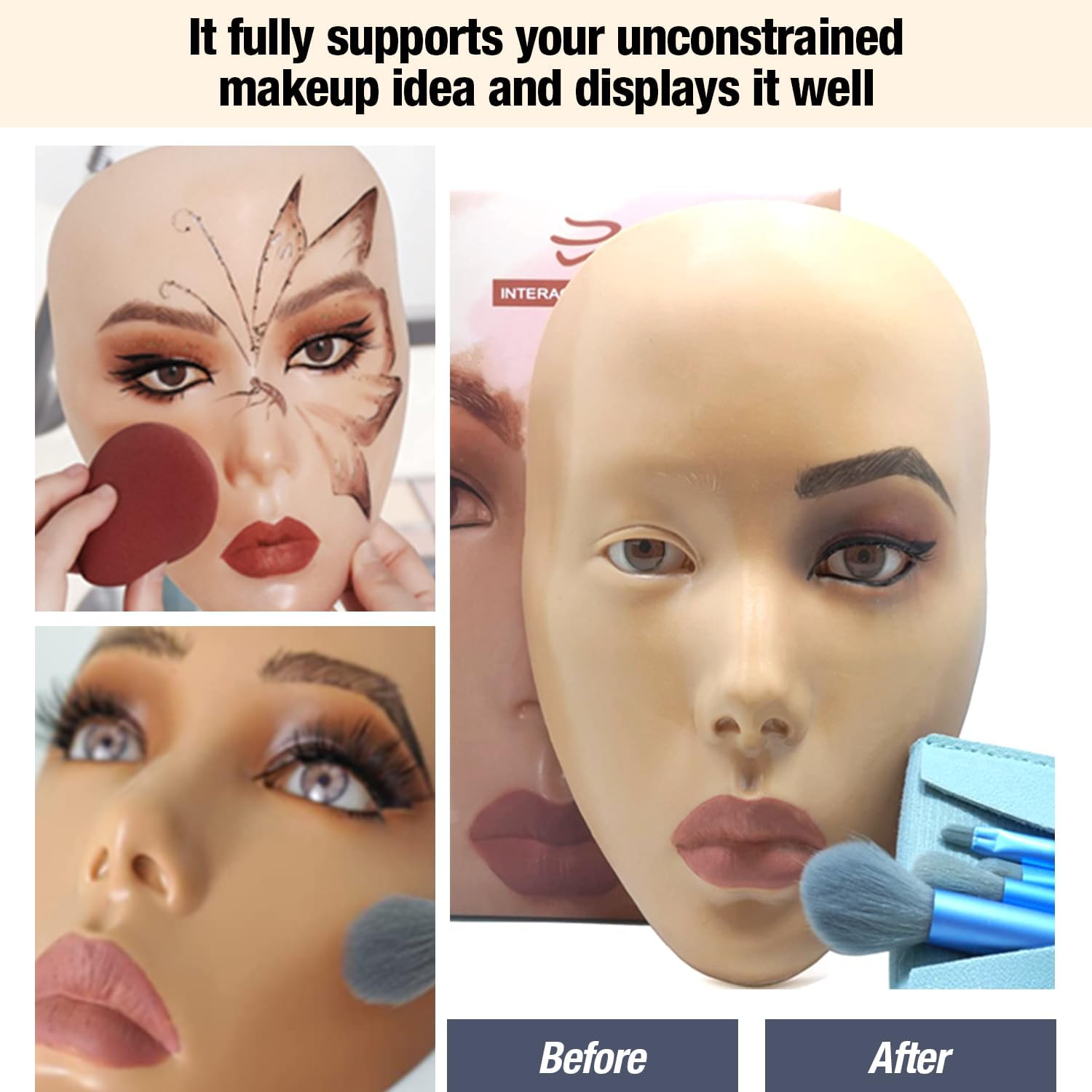 STUDIO LIMITED 17 PVC Female Mannequin Head with Shoulders