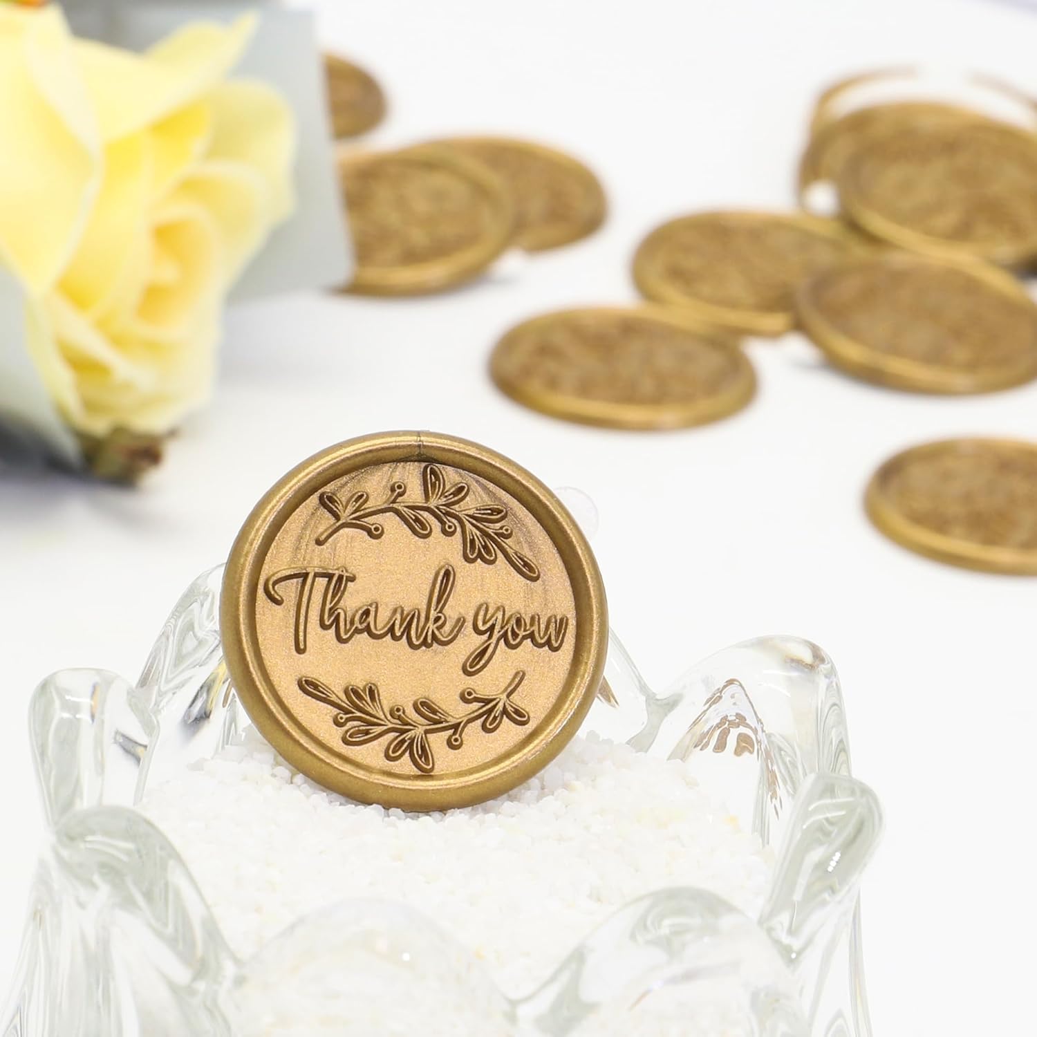 SWANGSA 30Pcs Thank You Wax Seal Stickers