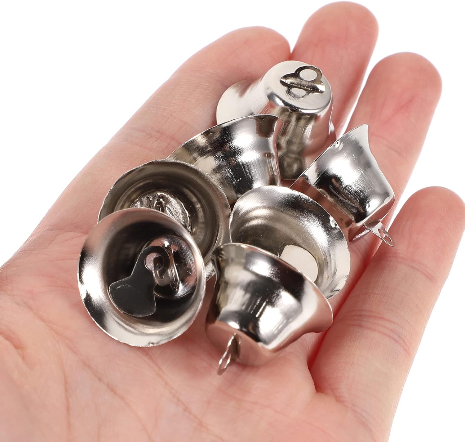 SUPVOX Craft Bells 20pcs Mini Silver Wind Chimes