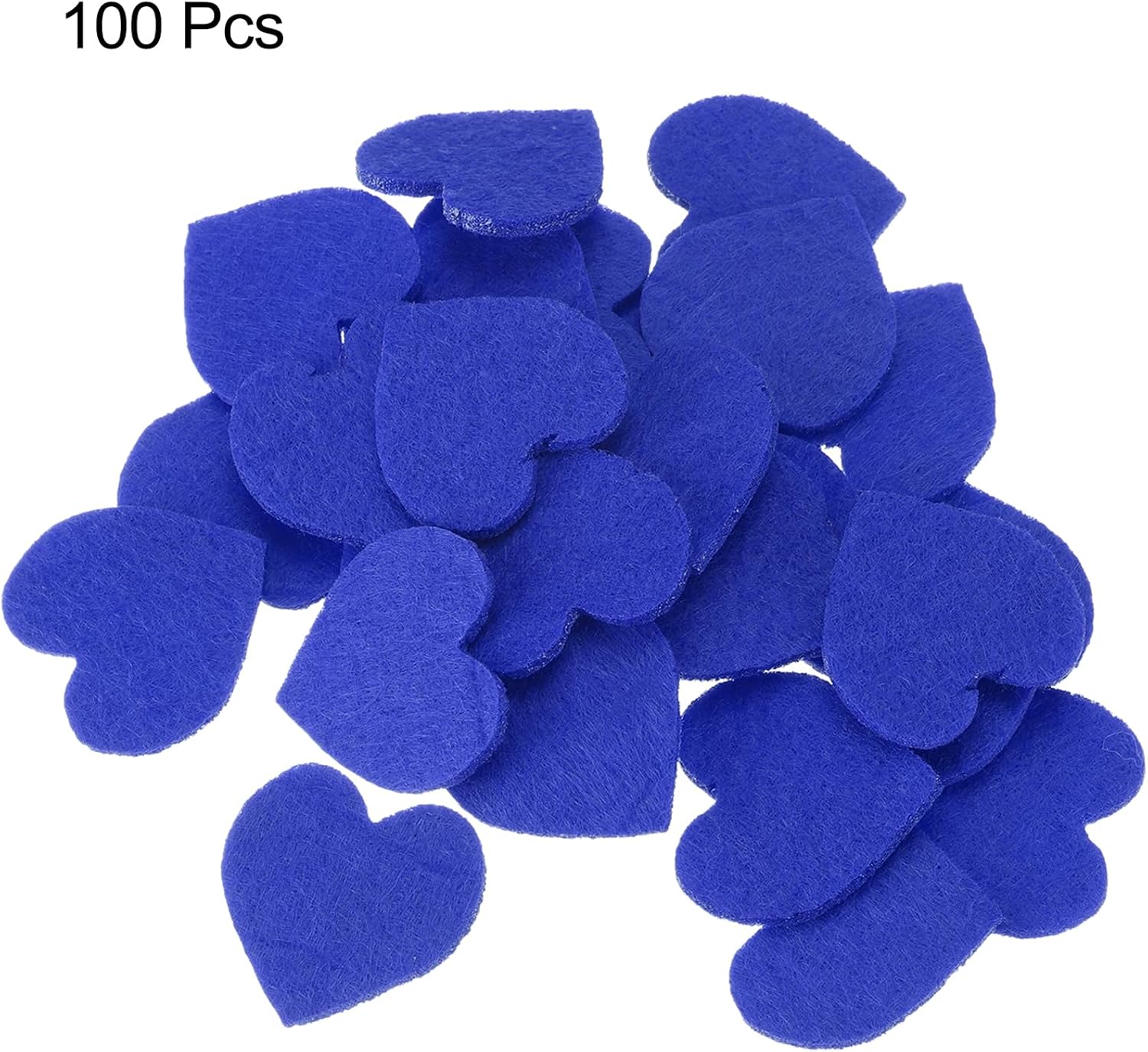 MECCANIXITY Felt Heart Pom Pom 3 Inch Blue Pack of 100