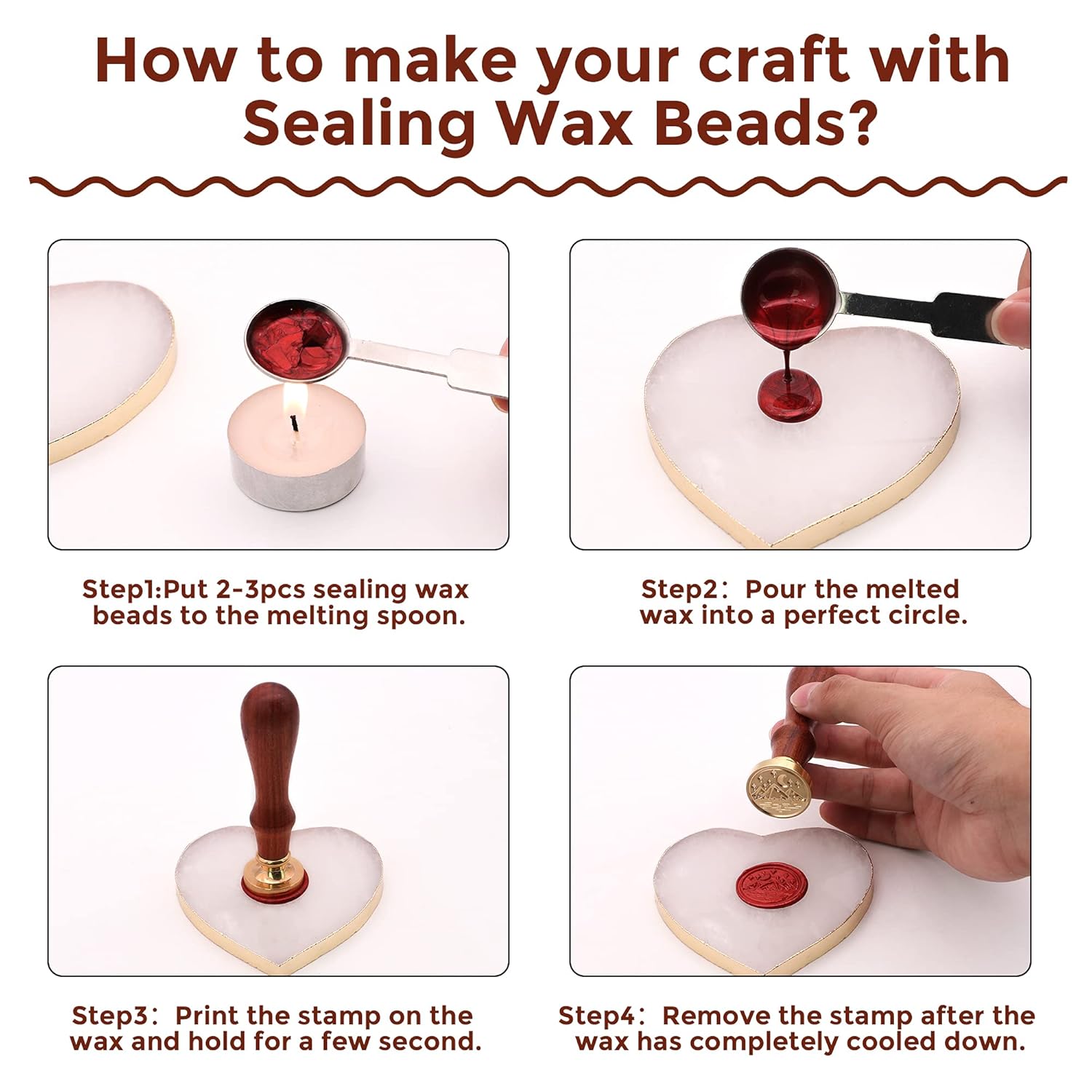 SWANGSA Christmas Wax Seal Stamp Set 6 Pieces