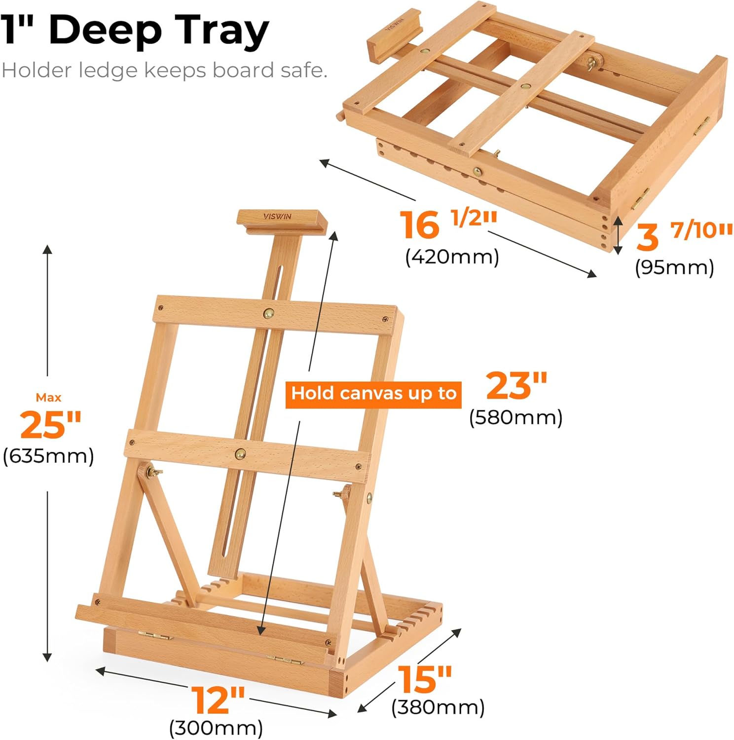 VISWIN Heavy Duty Table Top Easel for Painters