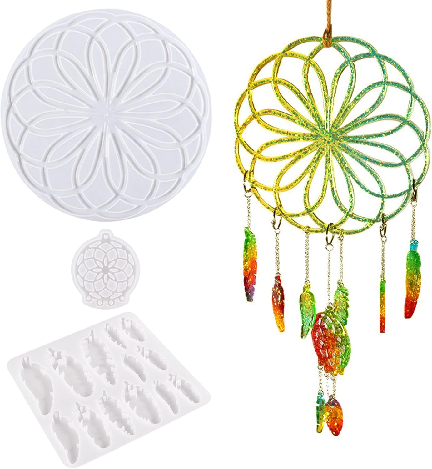 Woohome Dreamcatcher Resin Silicone Molds 3pcs