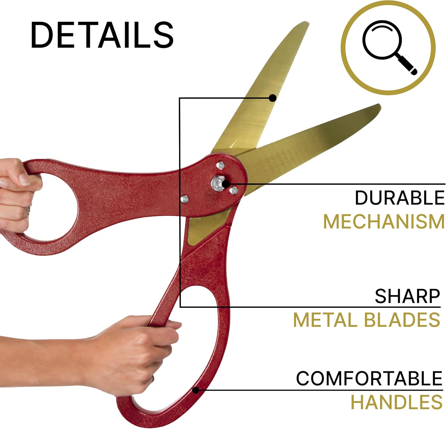 Red Ribbon Cutting Ceremony Kit with 20 Scissors