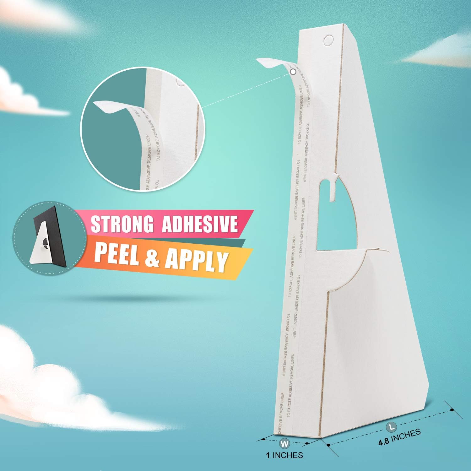 Lineco Self Stick Easel Backs 12 Inch Pack of 25 White
