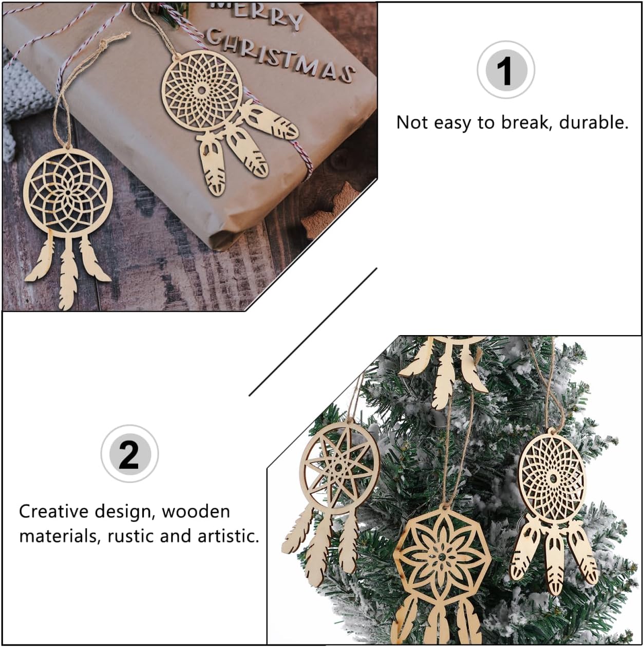 EXCEART Unfinished Wood Dream Catcher 40Pcs