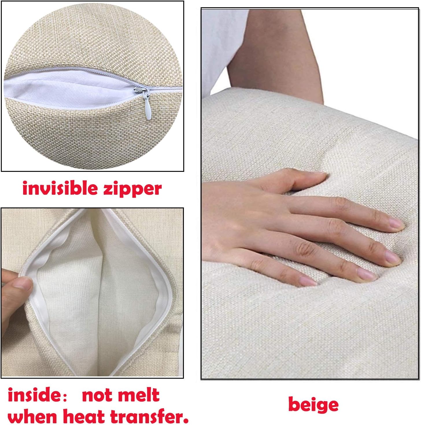 JUSTRY 8PCS Sublimation Blanks Pillow Cases 16x16 Inch
