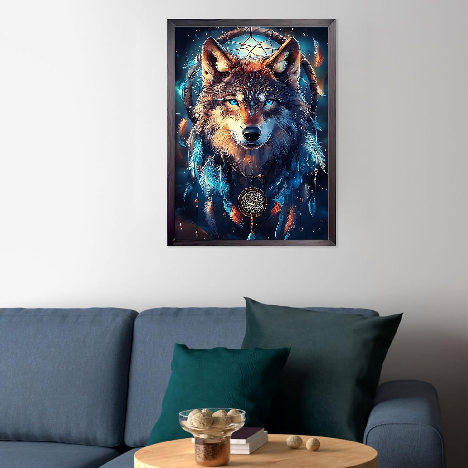 CEOVR Wolf Diamond Painting Kit for Adults - 12x16in DIY Art Set