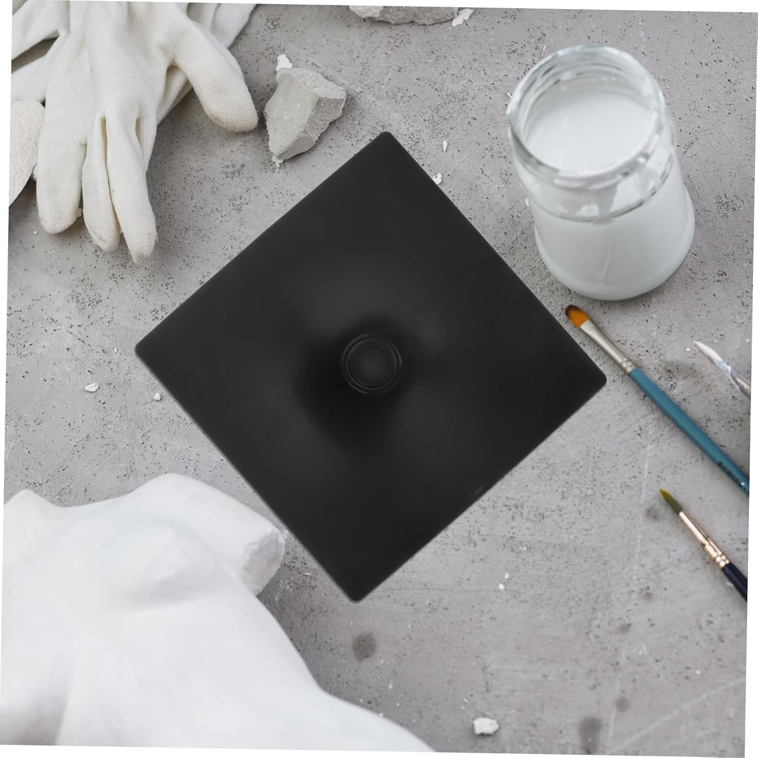 SUPVOX DIY Hand Sculpture Base Mold Black Pedestal Stand for Resin Crafting