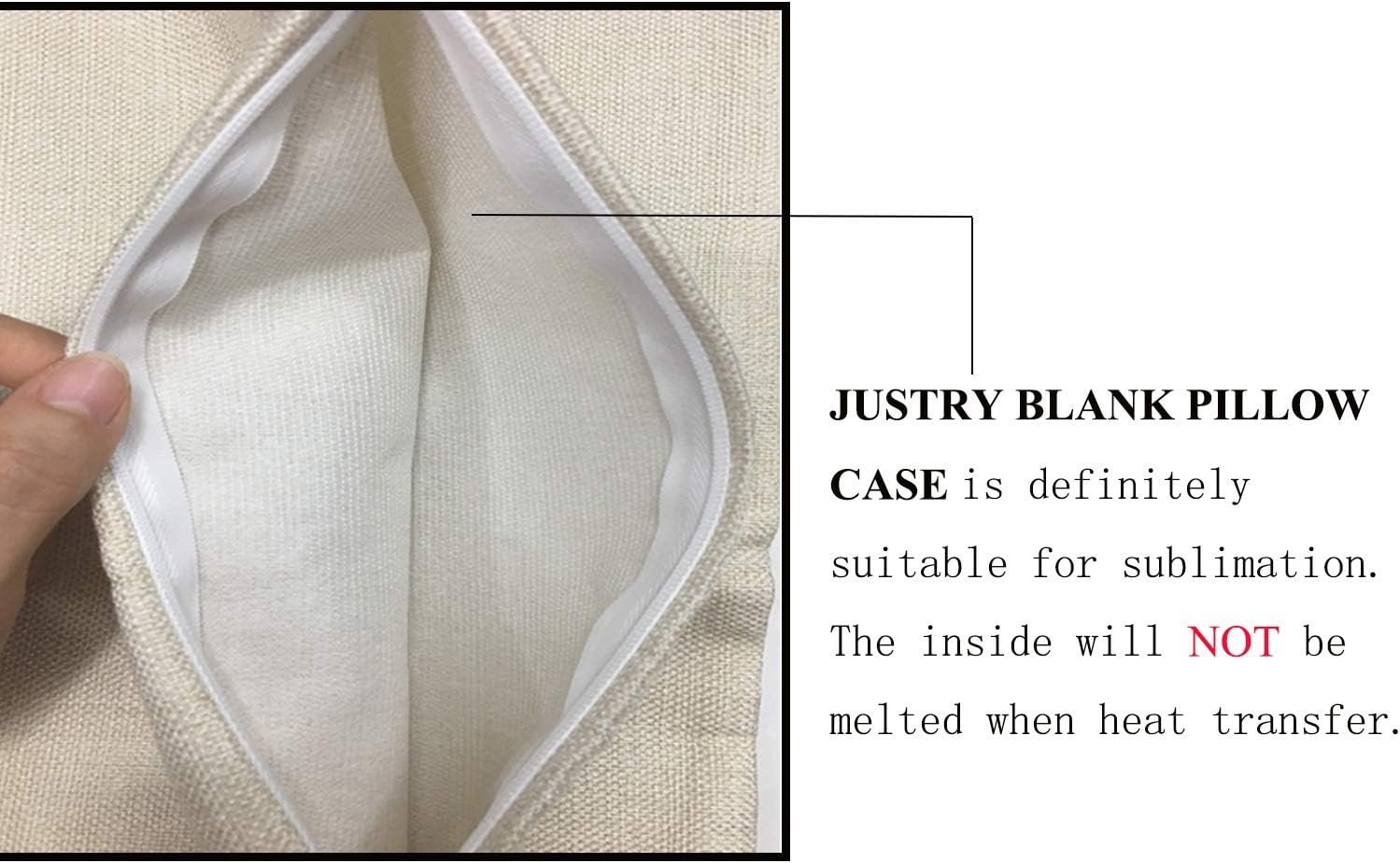 JUSTRY 8PCS Sublimation Blanks Pillow Cases 16x16 Inch