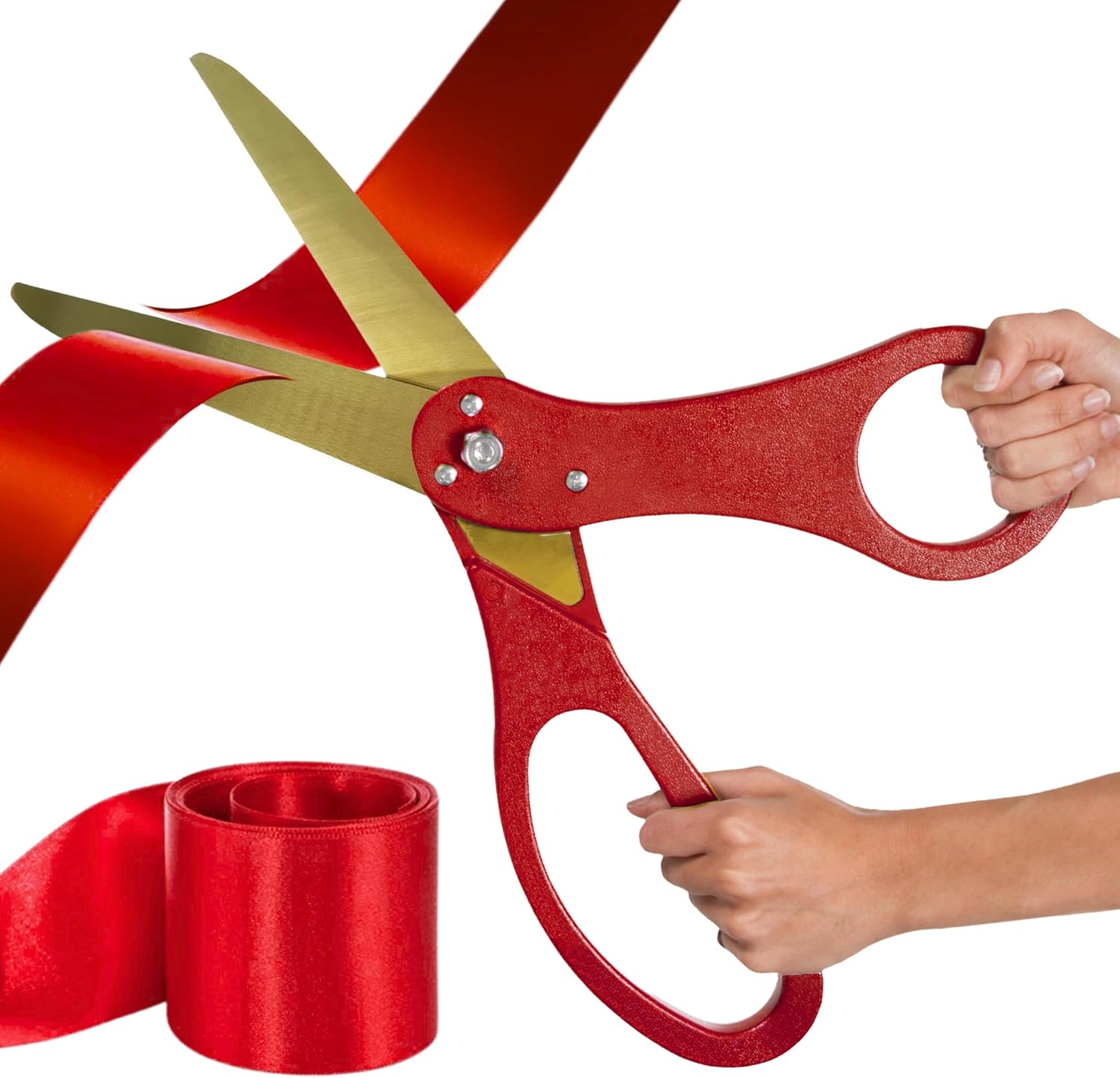 Red Ribbon Cutting Ceremony Kit with 20 Scissors