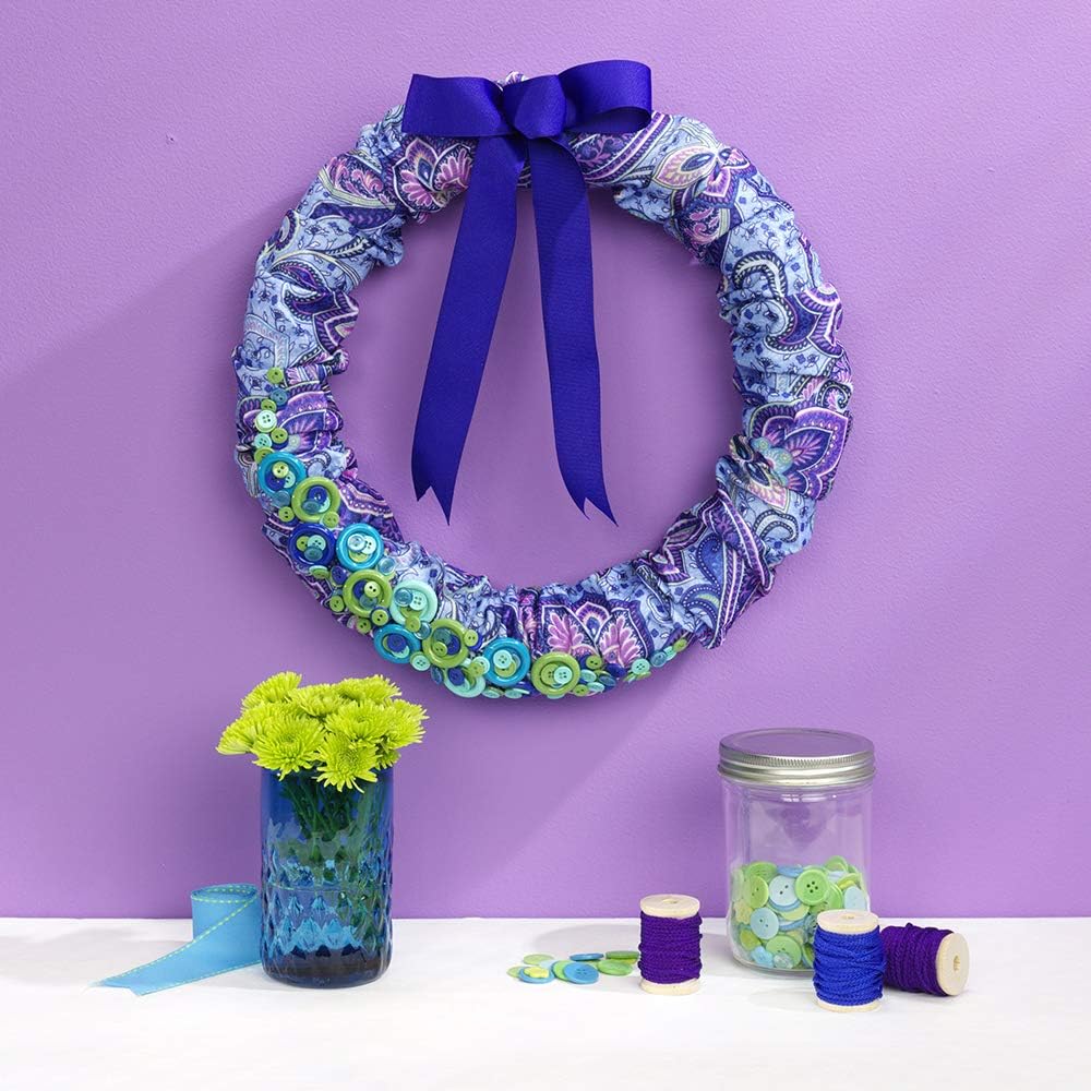 FloraCraft Extruded Craft Foam Wreath 17x117 Inch White