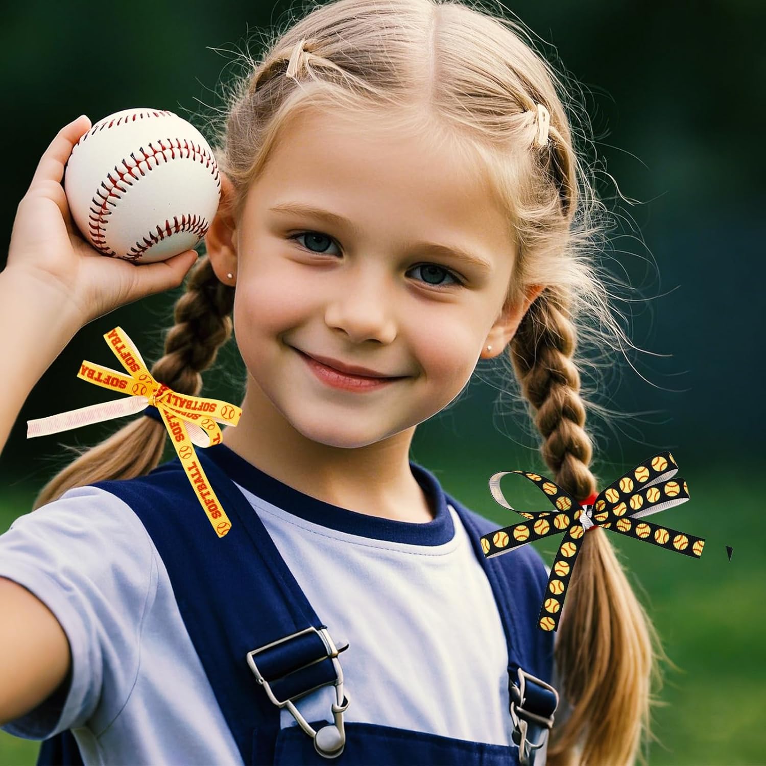 6 Rolls Baseball Ribbons for Sports Events and Gift Wrapping