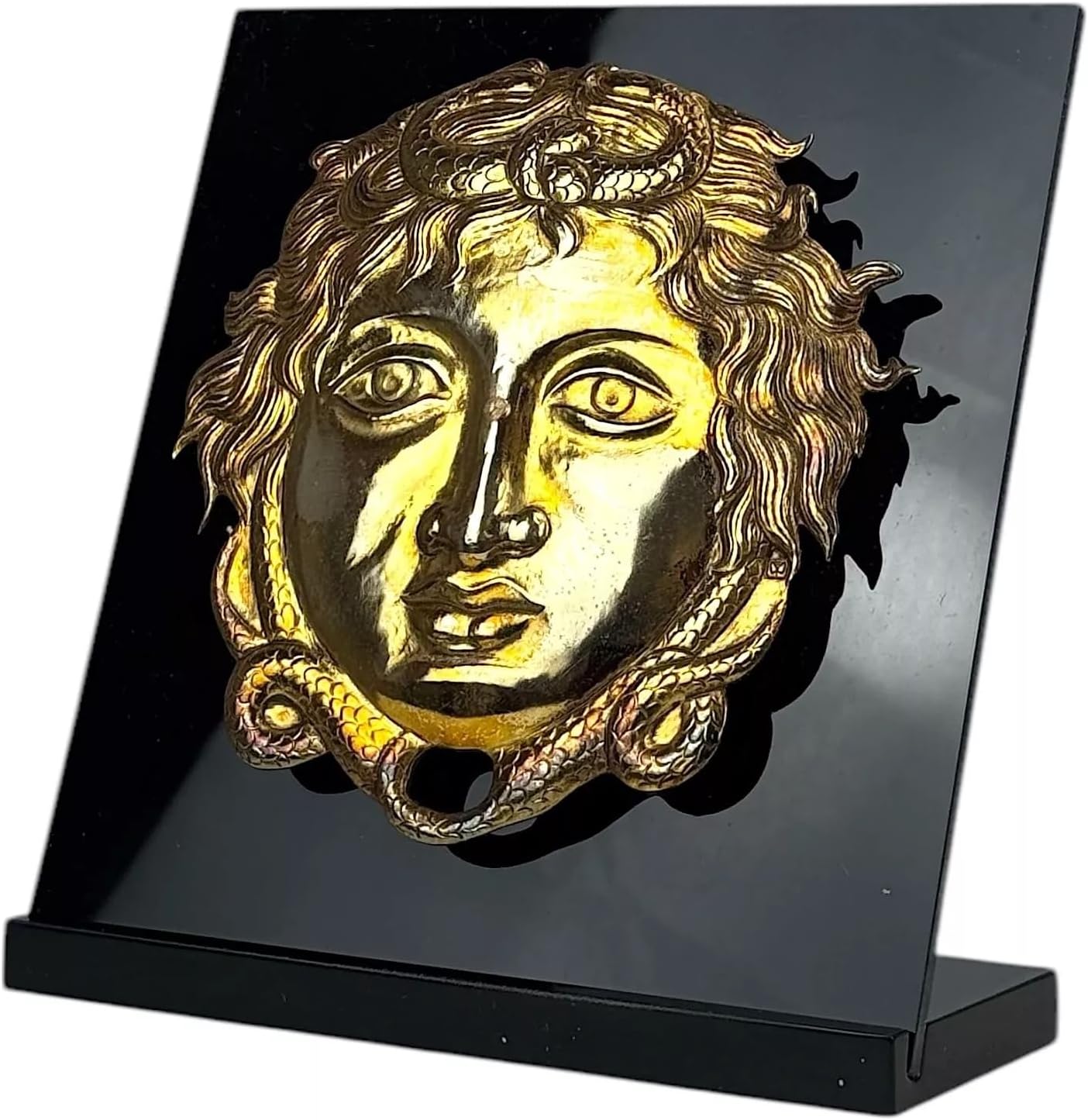 Medusa Head Gorgon Gold Plated Copper Museum Replica