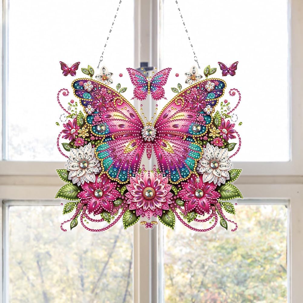 Gorgeous Flowers and Butterflies Diamond Art Kit with 5D Design