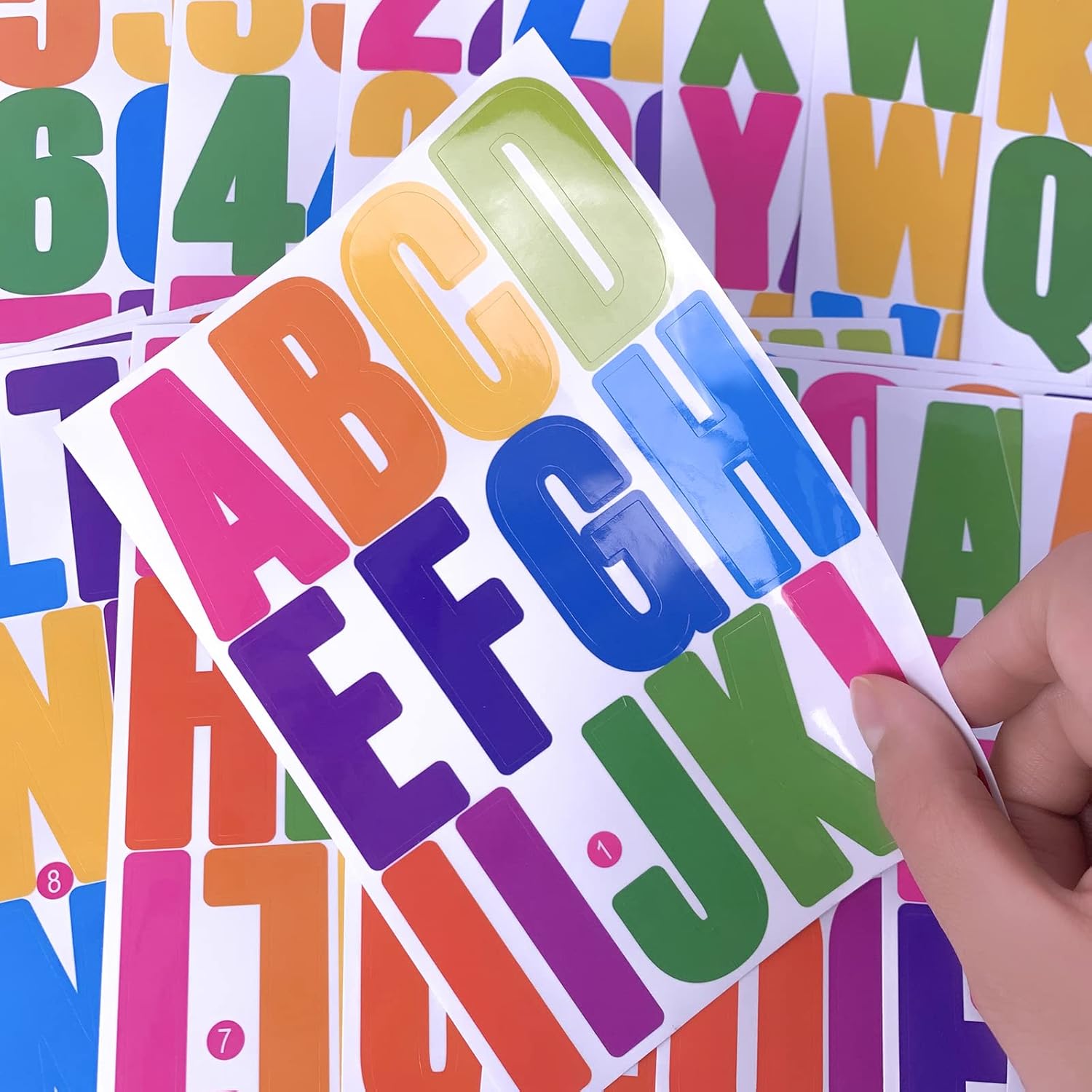 318Pcs 2 Inch Vinyl Letter Numbers Stickers for Bulletin Boards and Scrapbooking