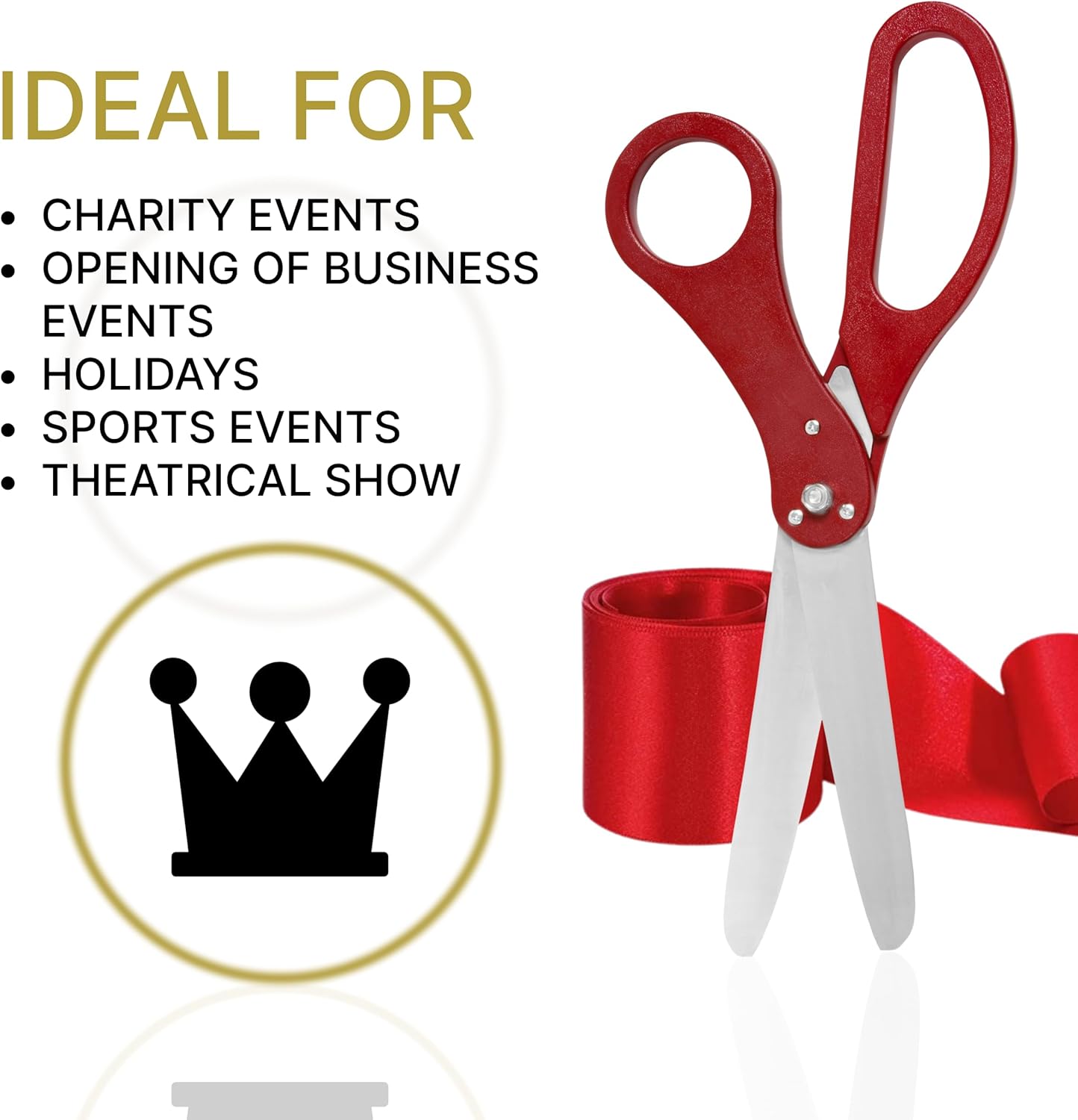 Red Ribbon Cutting Ceremony Kit 20 Inch Scissors