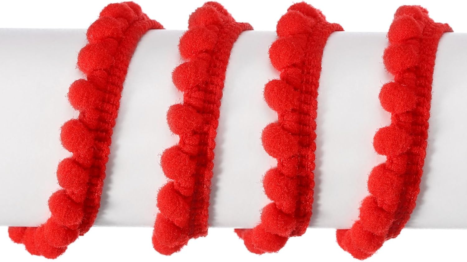 Uxcell 10 Yards Pom Pom Fringe Trim Ribbon