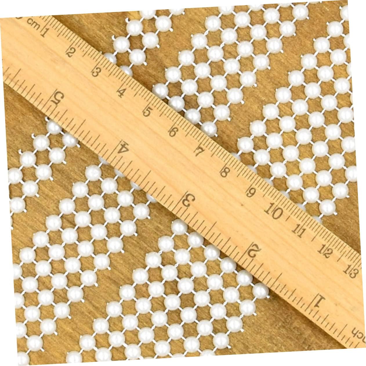 NUOBESTY 6 Rolls Wedding Bead Ribbon Decorative Band
